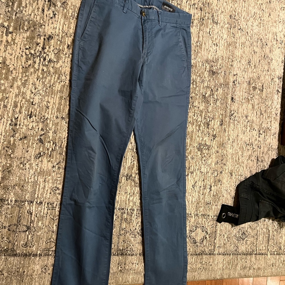 Bonobos Lightweight summer stretch chinos tailored 32/34 blue